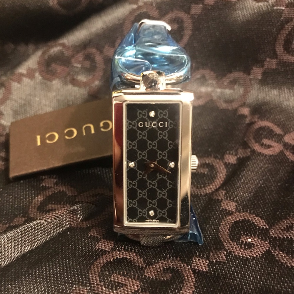 GUCCI- Authentic•Tornabuoni Rec watch 4 diamonds